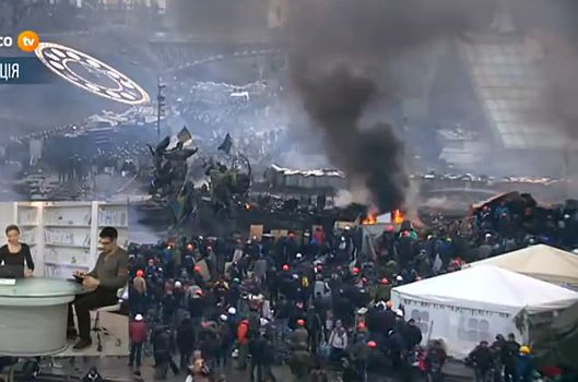 PRIMA IMAGINE din această dimineaţă, din centrul Kievului. Cum arată piaţa, după o noapte sângeroasă