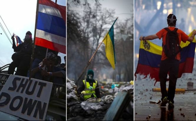 3 continente, 3 ţări, 3 conflicte sângeroase! Situaţiile grave din Ucraina, Venezuela şi Tailanda au îngrozit o lume întreagă