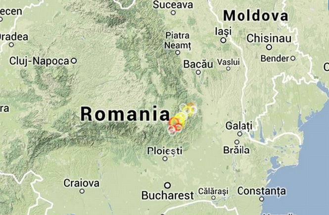 Un cutremur cu magnitudinea 3,9 a avut loc în Vrancea