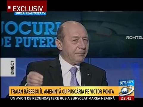 Traian Băsescu threatens Victor Ponta with jail