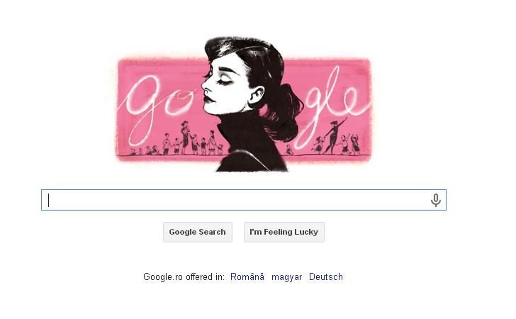 Google o sărbătoreşte pe Audrey Hepburn, la 85 de ani de la naşterea actriţei