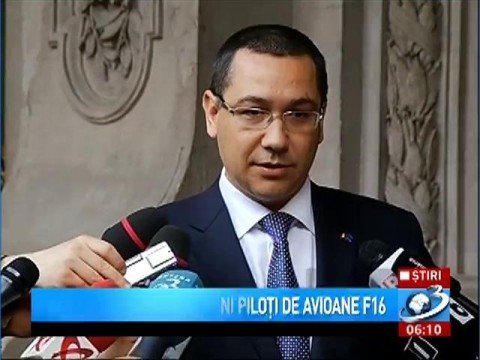 Ponta: Romania will have the best  F-16 pilots in NATO