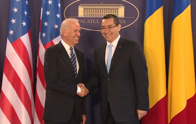 Biden i s-a adresat lui Ponta, la final, cu sintagma &quot;preşedinte&quot;. Vezi ce spune premierul