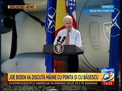 The Vice-president of the United Sates praises the Romanian troops: We are proud to be serving next to the Romanian forces