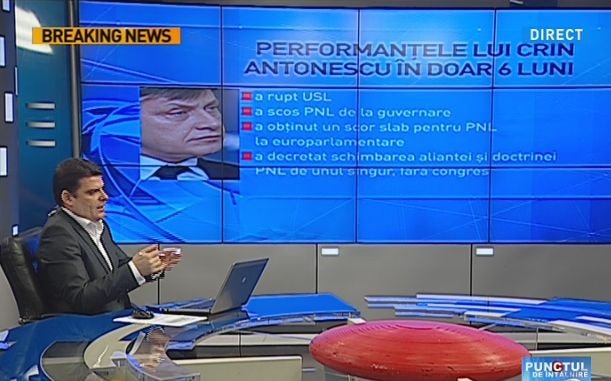 Punctul de Întâlnire: Performanţele lui Crin Antonescu în PNL, în ultimele 6 luni