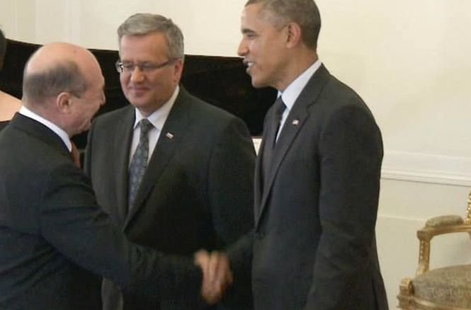 Preşedintele Băsescu s-a întâlnit în Polonia cu Barack Obama