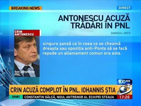 Antonescu accuses a ploy in  the PNL: Iohannis knew