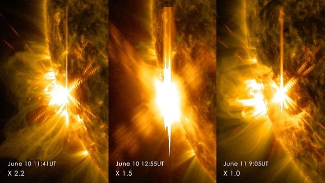 NASA: Trei explozii solare puternice au fost înregistrate în ultimele două zile