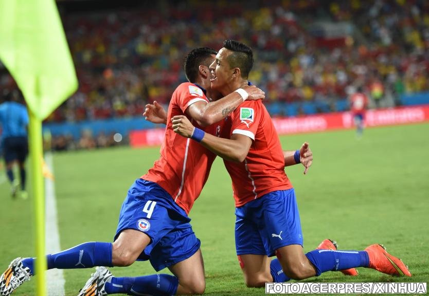 Chile a debutat cu dreptul la Cupa Mondială din Brazilia, 3-1 cu Australia