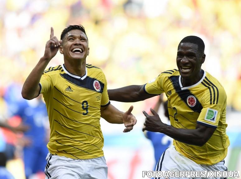 Columbia obţine cea mai clară victorie din istoria participărilor sale la Cupa Mondială, 3-0 cu Grecia