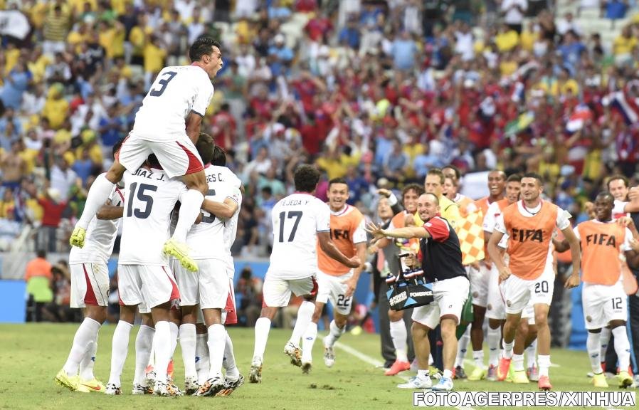 Costa Rica a învins Uruguay cu 3-1 şi a produs prima mare surpriză a Cupei Mondiale
