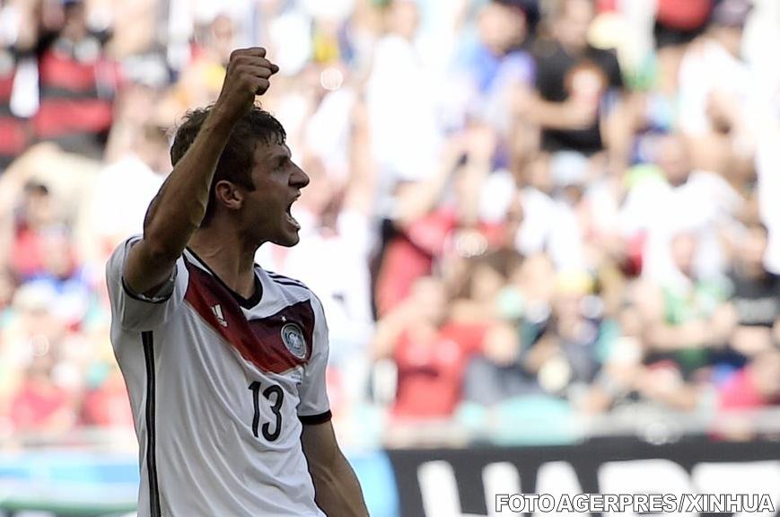 Germania învinge Portugalia cu 4-0. Thomas Muller reuşeşte primul hattrick la Cupa Mondială din Brazilia