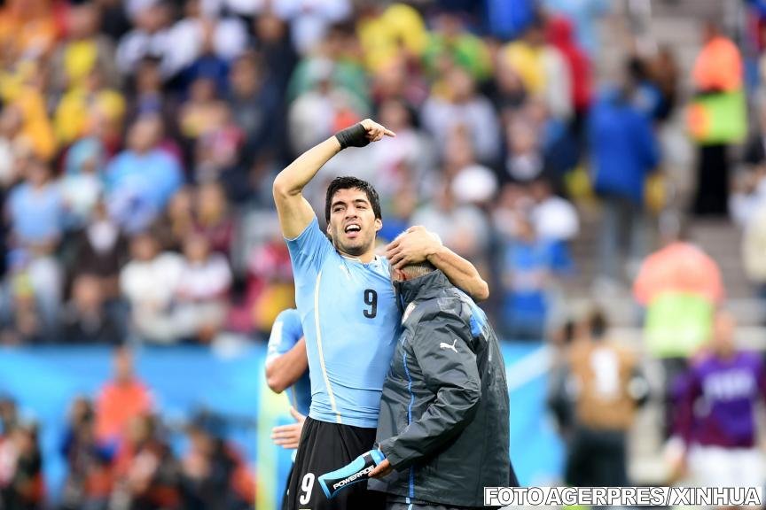 Dubla lui Luis Suarez aduce victoria Uruguayului în meciul cu Anglia, scor 2-1