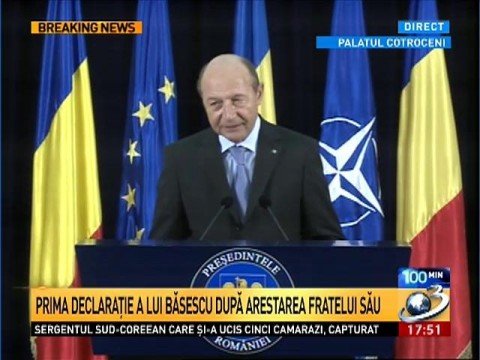 Băsescu: I apologize to the Romanians for my brother’s arrest. I would have never wanted it. I will complete my term in the office until the last day