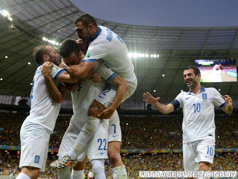 Grecia se califică în premieră în optimile de finală ale Cupei Mondiale. Columbia câştigă grupa C cu punctaj maxim