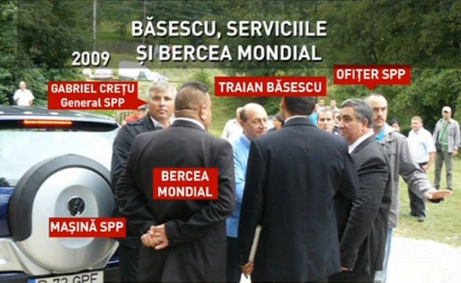 Întâlnire Traian Băsescu - Bercea Mondial, păzită de SPP-işti