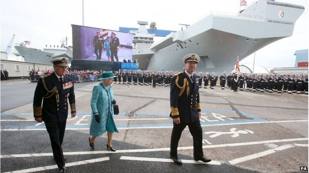 Cea mai mare navă militară contruită vreodată în Marea Britanie a primit numele Elisabeta