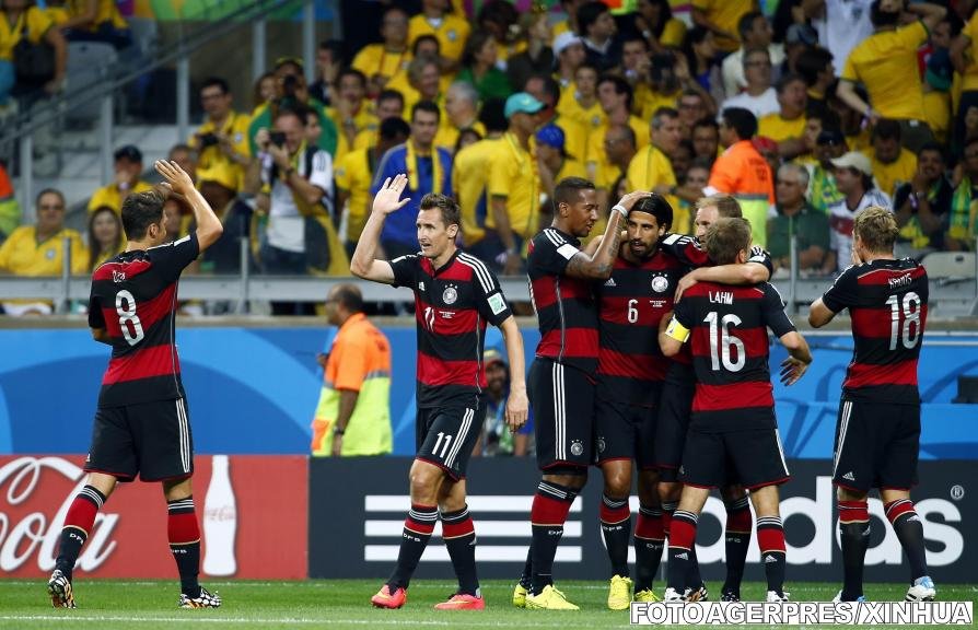 Germania a învins Brazilia cu 7-1 şi s-a calificat în finala Cupei Mondiale