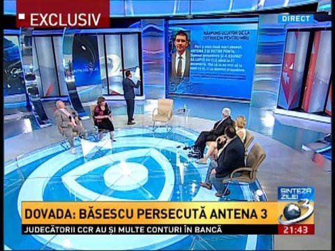 Daily Summary: The proof that Traian Băsescu is harassing Antena 3