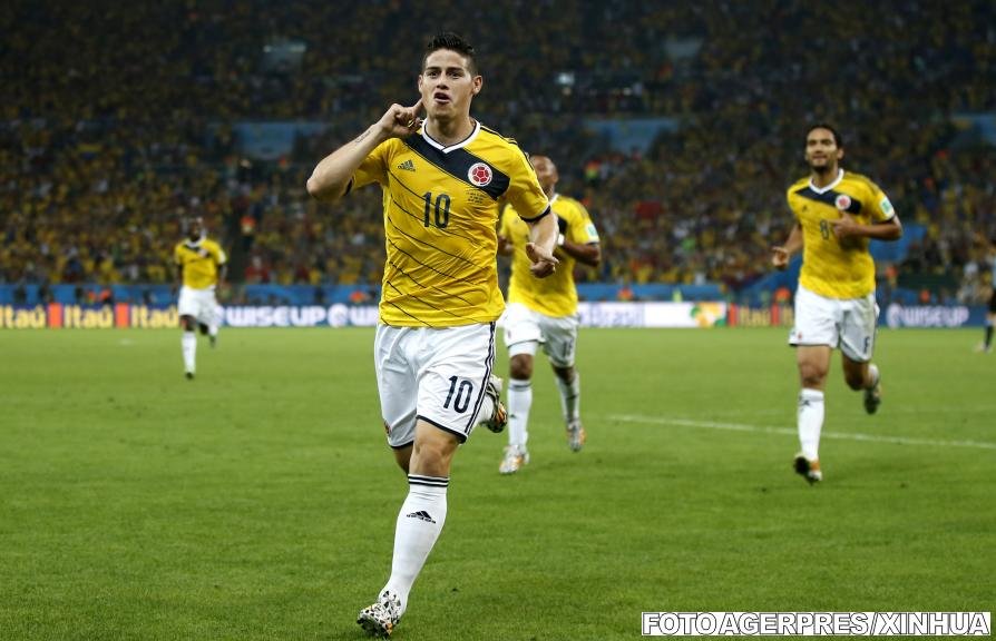 James Rodriguez, primul golgheter columbian din istoria Cupei Mondiale