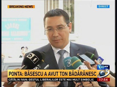 Victor Ponta: Traian Băsescu had a lout tone against Mrs. Petrescu
