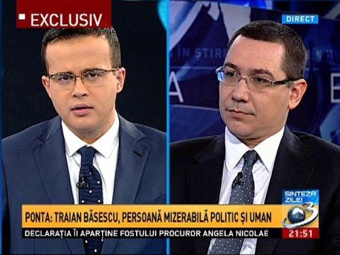 Victor Ponta: Traian Băsescu mocks his partners. He has lived all his life off deceit and lies