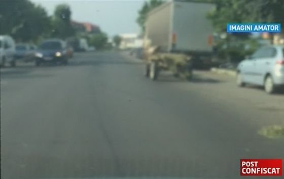 Un cal înhămat la o căruţă goală a lovit 14 maşini parcate, în Târgovişte