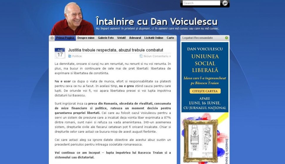 Dan Voiculescu, prima reacţie după condamnare