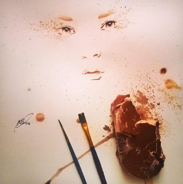 Cele mai dulci picturi. Un artist din Bagdad vopseşte cu îngheţată 272347