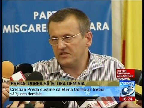 Preda: Udrea should resign. Băsescu comes out “dishonored&quot; from this deal