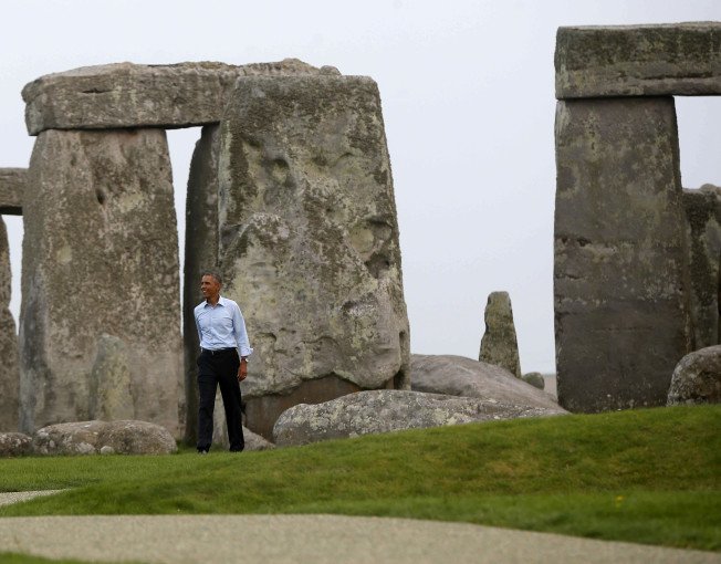 Vizită surpriză a preşedintelui Barack Obama la Stonehenge