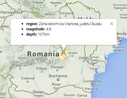 Cutremur cu magnititudinea de 4,8 pe scara Richter. Seismul s-a simţit în toată România