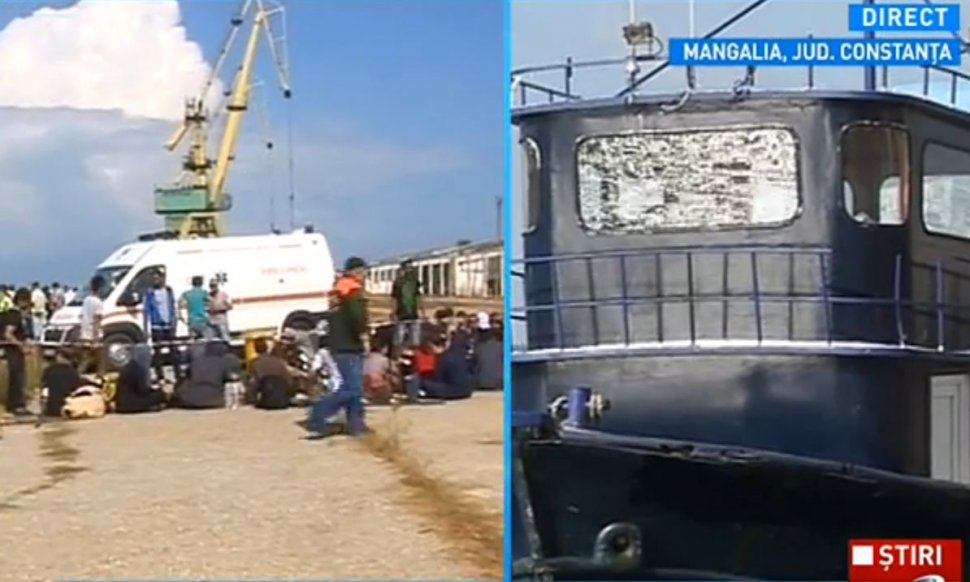 Peste 100 de migranţi, salvaţi în ultima clipă de pe o navă în derivă în Marea Neagră