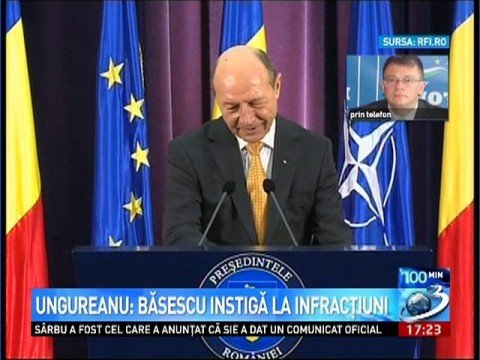 The former Head of SIE, MR Ungureanu: Băsescu instigates to crime