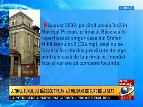 Special Edition: The real estate saga of Traian Băsescu, since 1980 to the present 