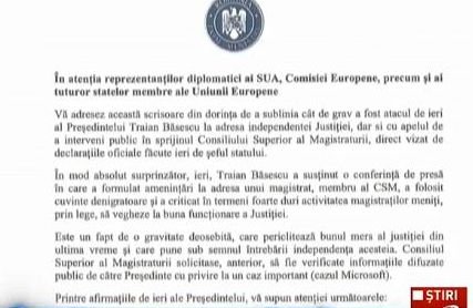 SUA şi UE, informate despre delirul lui Băsescu