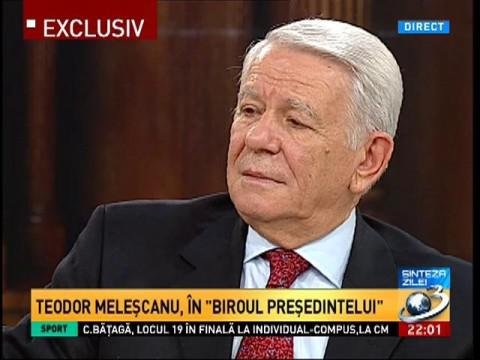 Teodor Meleşcanu explains in the “President’s office” the reason he refused to provide Băsescu with the list of undercover officers