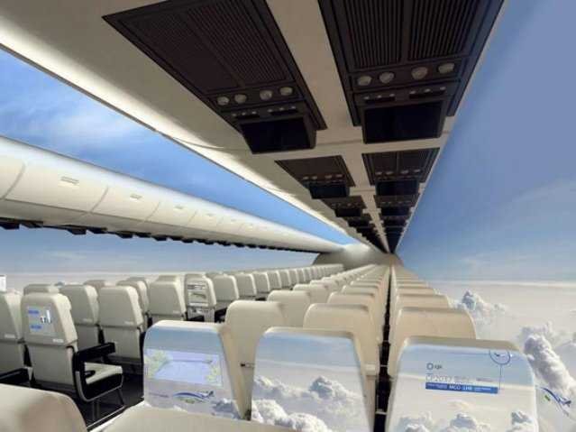 Avionul viitorului: &quot;Nu vor mai fi ferestre. Clienţii vor putea vedea panorama de dincolo de nori&quot;