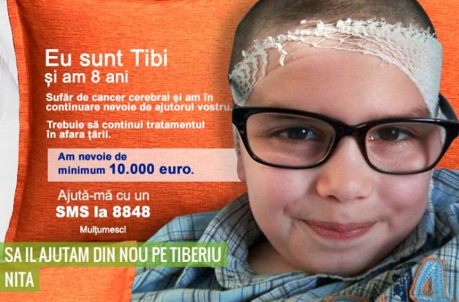 Tibi, un băieţel de 8 ani care suferă de cancer cerebral, are nevoie de ajutorul vostru