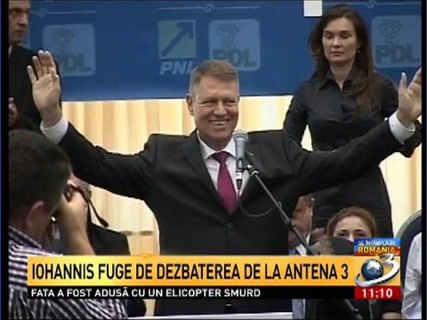 Iohannis dodges the election debate organized by the best rated news TV station in Romania 