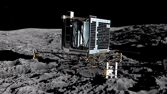 Robotul Philae nu este ancorat bine pe cometă. S-ar putea desprinde în orice moment