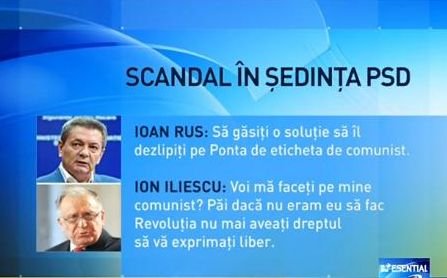 Replici DURE între Ioan Rus şi Ion Iliescu în şedinţa PSD