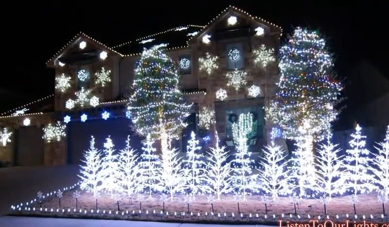 De Crăciun, un bărbat din Texas a adus magia şi povestea &quot;Frozen&quot; în curtea casei sale
