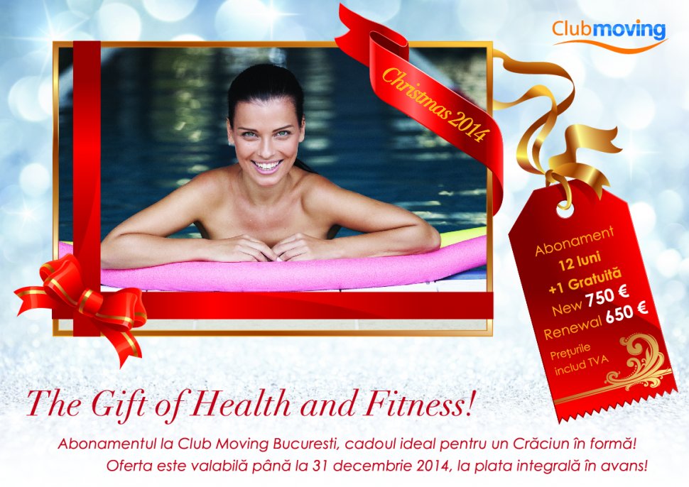(P) Cu ocazia sărbătorilor de iarnă Club Moving Bucureşti a pregătit pentru tine cadouri minunate pentru un plus de sănătate!