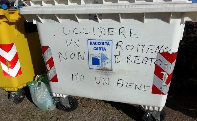 Mesaj rasist la adresa românilor din Italia: &quot;Uciderea unui român nu este o infracţiune ci un lucru bun&quot;