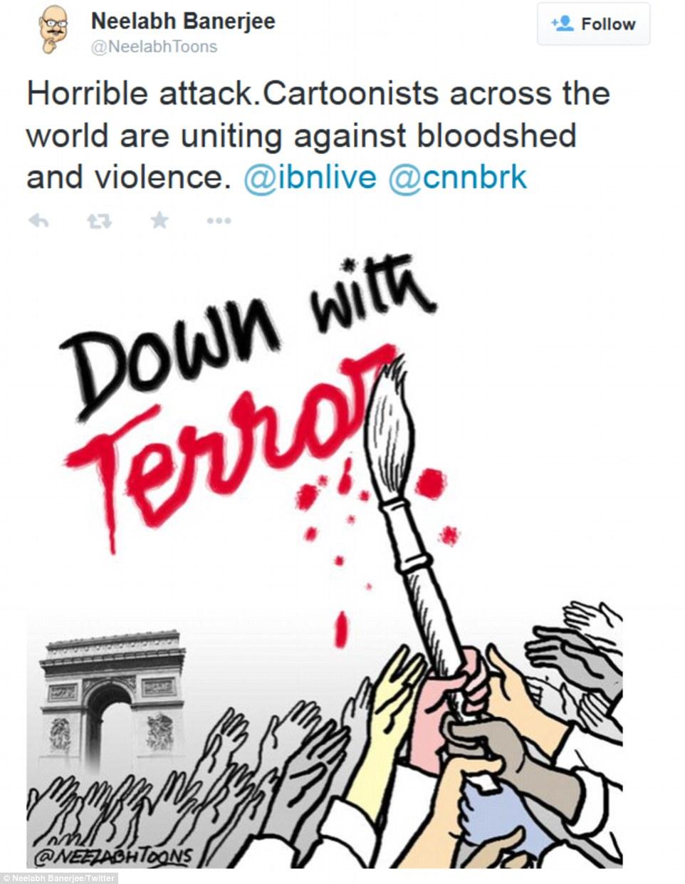 GALERIE FOTO: Sute de caricaturi au împânzit Internetul, în semn de solidaritate faţă de tragedia de la Charlie Hebdo #jesuischarlie 290176