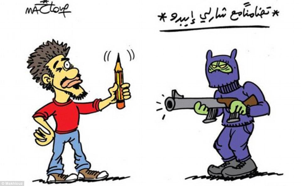 GALERIE FOTO: Sute de caricaturi au împânzit Internetul, în semn de solidaritate faţă de tragedia de la Charlie Hebdo #jesuischarlie 290183