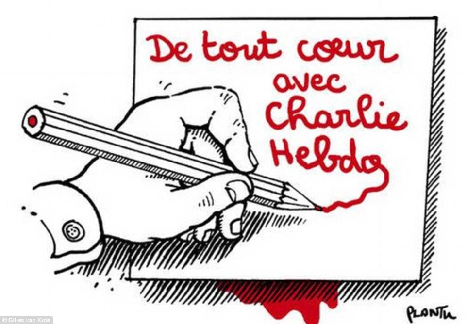 GALERIE FOTO: Sute de caricaturi au împânzit Internetul, în semn de solidaritate faţă de tragedia de la Charlie Hebdo #jesuischarlie 290184