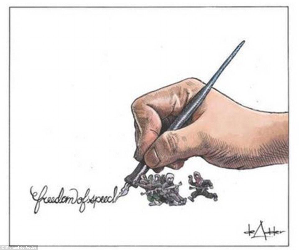 GALERIE FOTO: Sute de caricaturi au împânzit Internetul, în semn de solidaritate faţă de tragedia de la Charlie Hebdo #jesuischarlie 290189