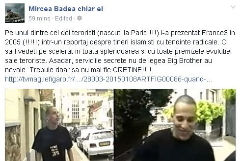 Mircea Badea: Eu sunt un adversar declarat şi militant împotriva inepţiei legii &quot;Big Brother&quot;